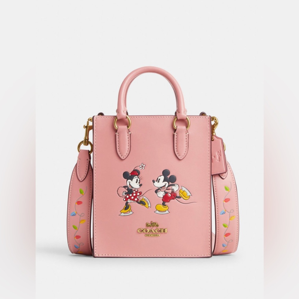 NWT Coach Outlet Disney X Coach North South Mini Tote With Ice Skate